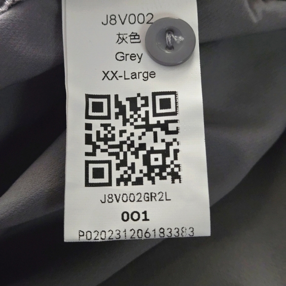 Beotyshow Men's Stretch Grey Button-Up Shirt Long Sleeves Men XX-Large Boxy Chef - Picture 14 of 14